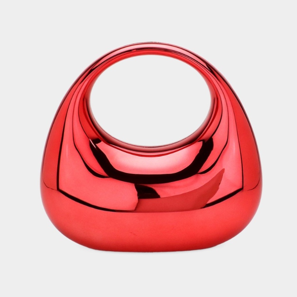 Metallic Acrylic Crescent Hand Bag